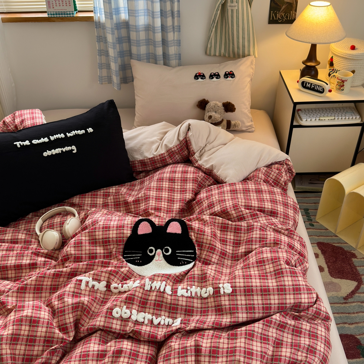 91家纺网 家纺一手货源 找家纺 （总）一霖家纺 2025新款高克重云朵棉毛巾绣印绣四件套-小清新-第四波小清新系列