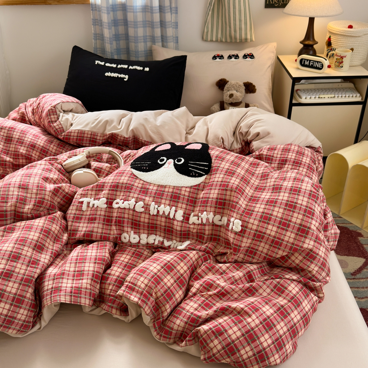 91家纺网 家纺一手货源 找家纺 （总）一霖家纺 2025新款高克重云朵棉毛巾绣印绣四件套-小清新-第四波小清新系列