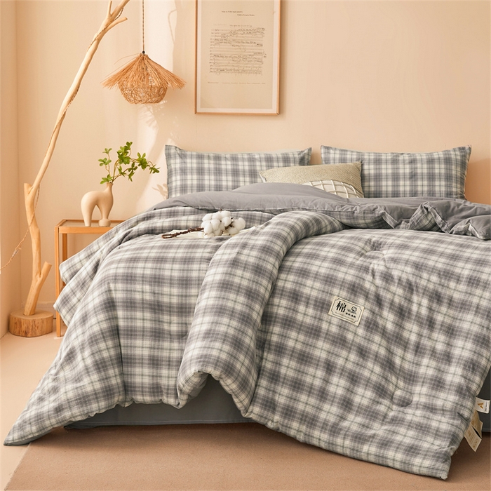 91家纺网 家纺一手货源 找家纺 晓时候 2025新款A类水洗棉冬被新疆棉花被夏被春秋被四季被子被芯 可可灰