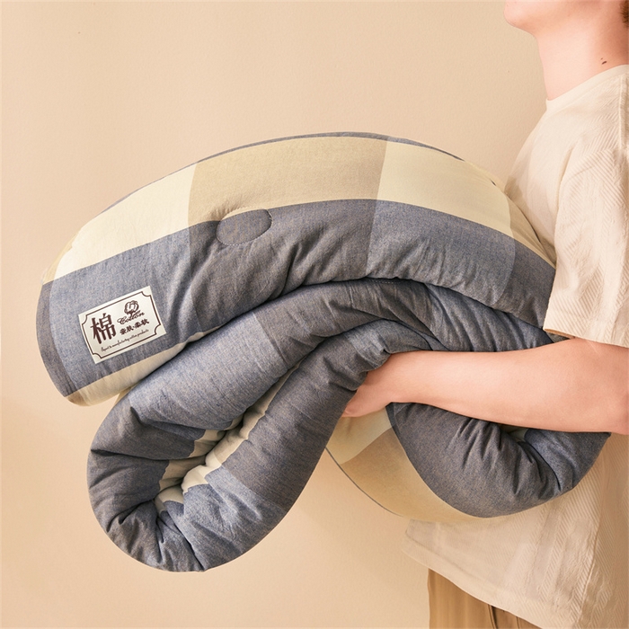 91家纺网 家纺一手货源 找家纺 晓时候 2025新款A类水洗棉冬被新疆棉花被夏被春秋被四季被子被芯 莫奈蓝