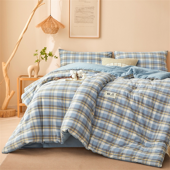 91家纺网 家纺一手货源 找家纺 晓时候 2025新款A类水洗棉冬被新疆棉花被夏被春秋被四季被子被芯 莫妮蓝