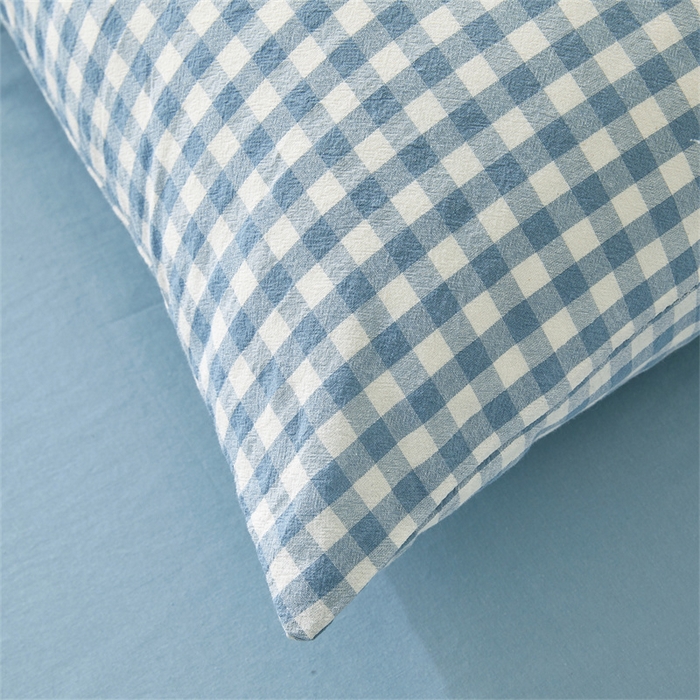 91家纺网 家纺一手货源 找家纺 晓时候 2025新款A类水洗棉冬被新疆棉花被夏被春秋被四季被子被芯 浅蓝小格