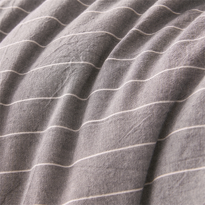 91家纺网 家纺一手货源 找家纺 晓时候 2025新款A类水洗棉冬被新疆棉花被夏被春秋被四季被子被芯 条纹灰