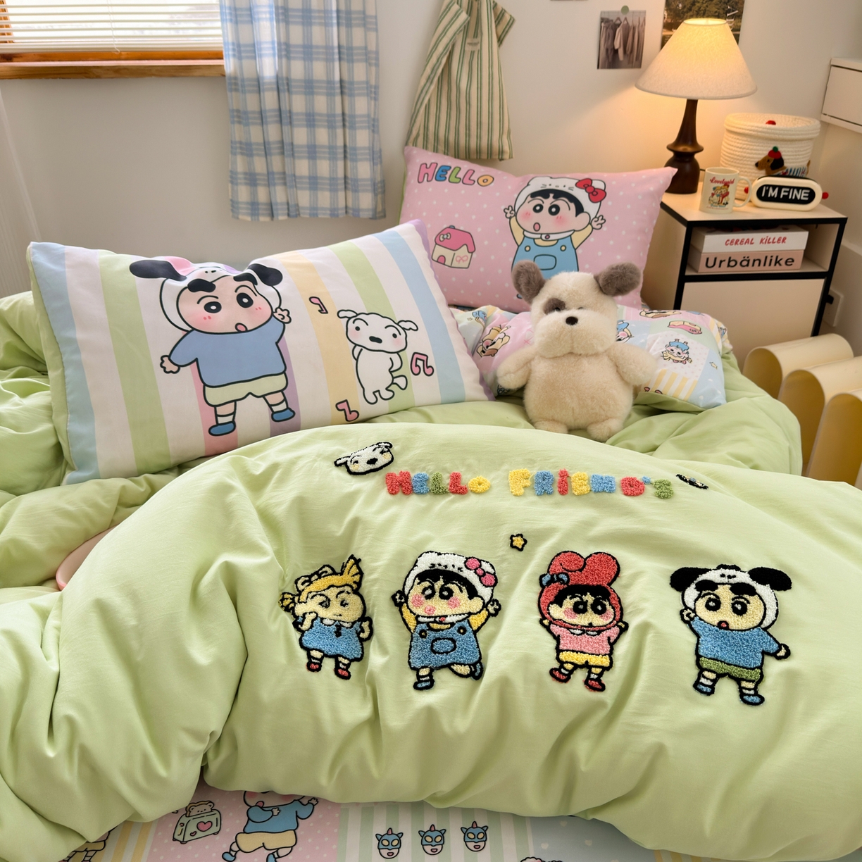 91家纺网 家纺一手货源 找家纺 一霖家纺 2025新款高克重云朵棉毛巾绣印绣四件套-小清新-第四波小清新系列 童年趣友