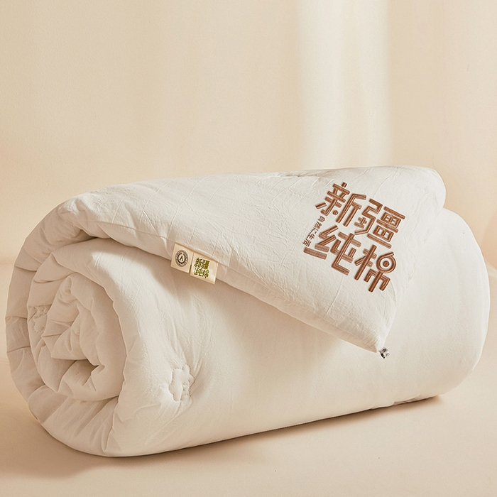 91家纺网 家纺一手货源 找家纺 （总）美梦里 2025新款刺绣款100％里外纯棉棉花冬被