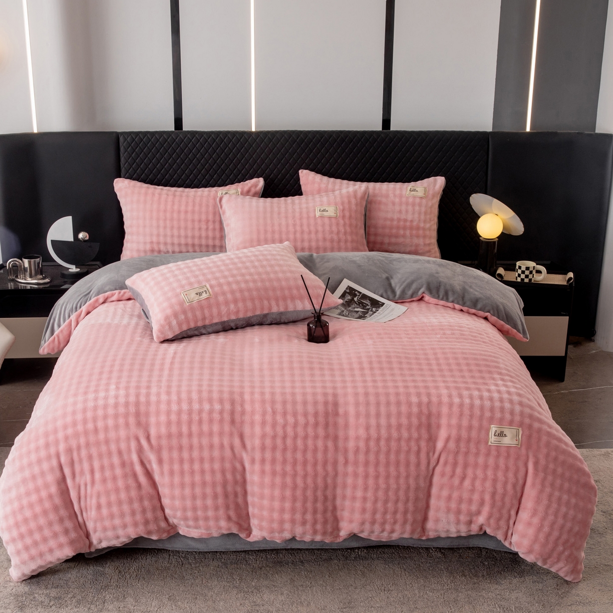 91家纺网 家纺一手货源 找家纺 （总）莱凯家纺 2025新款泡泡牛奶绒被套单被套单品被套单件被套-泡泡