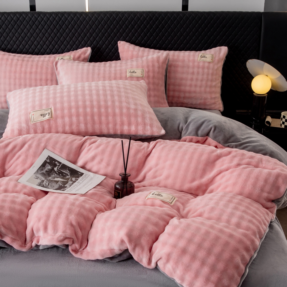 91家纺网 家纺一手货源 找家纺 （总）莱凯家纺 2025新款泡泡牛奶绒被套单被套单品被套单件被套-泡泡