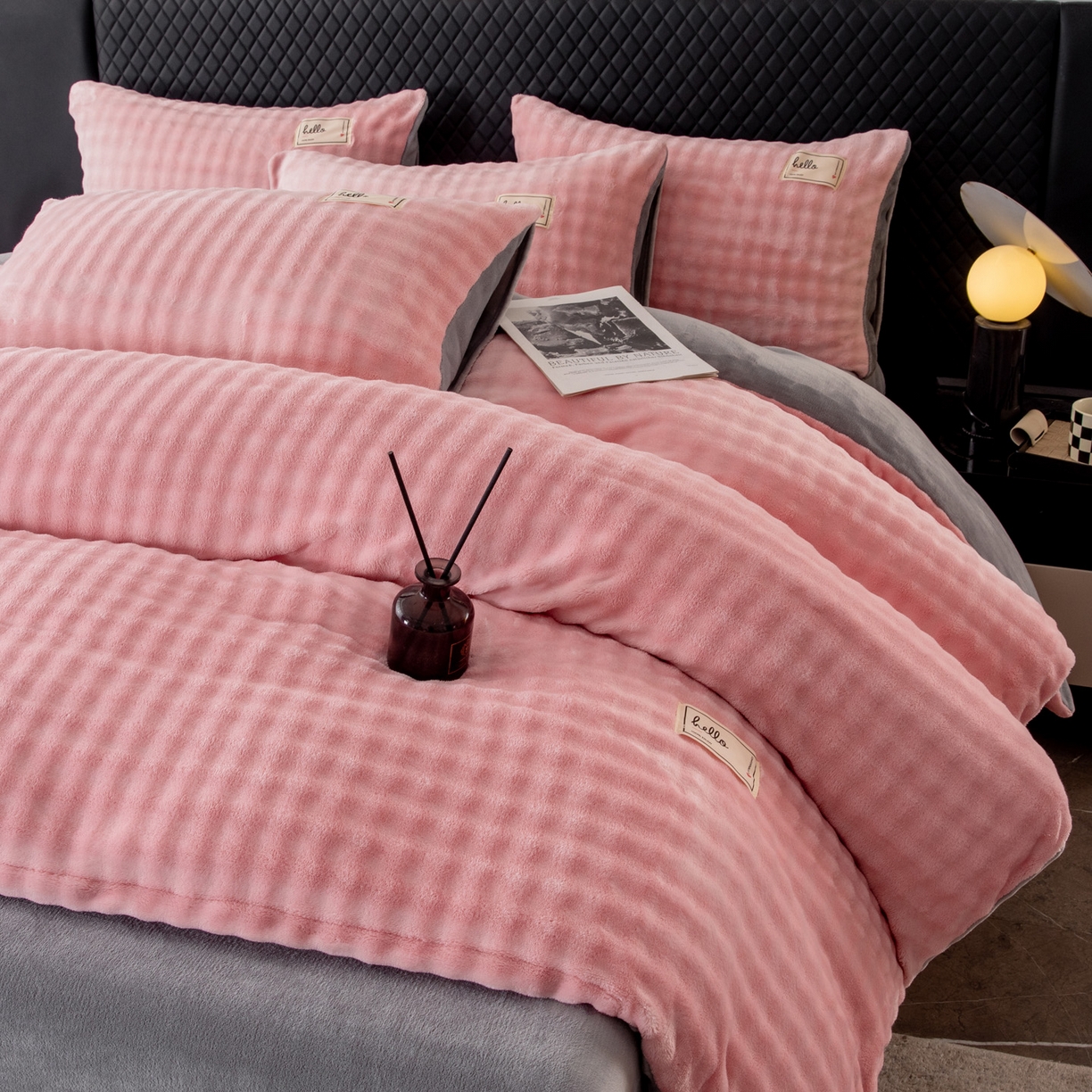 91家纺网 家纺一手货源 找家纺 （总）莱凯家纺 2025新款泡泡牛奶绒被套单被套单品被套单件被套-泡泡