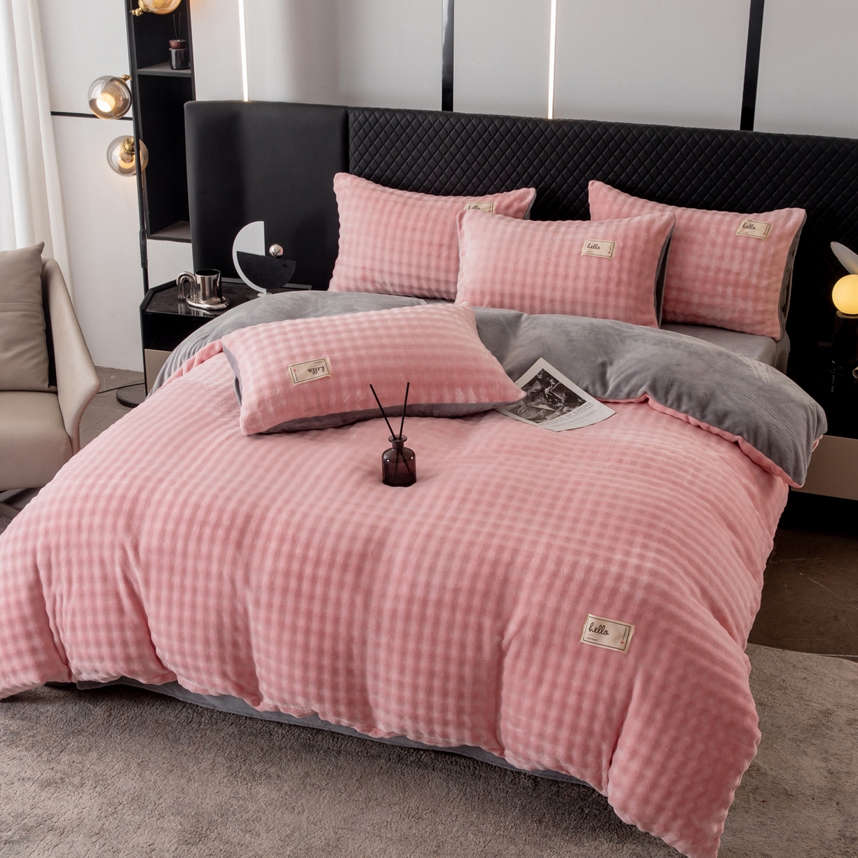 91家纺网 家纺一手货源 找家纺 （总）莱凯家纺 2025新款泡泡牛奶绒被套单被套单品被套单件被套-泡泡