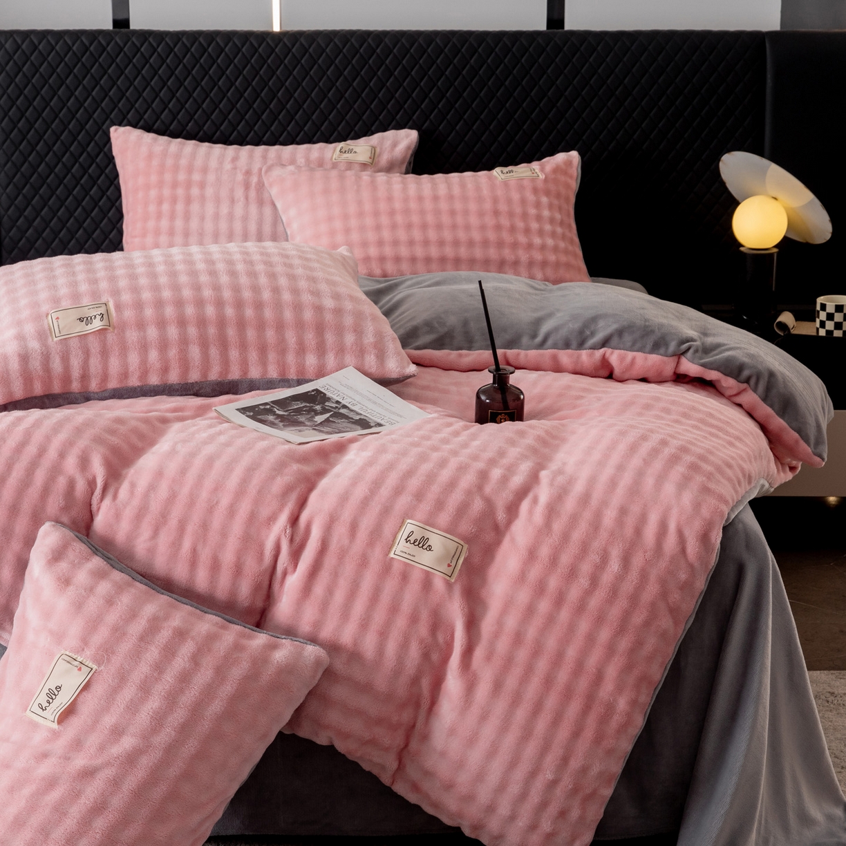 91家纺网 家纺一手货源 找家纺 （总）莱凯家纺 2025新款泡泡牛奶绒被套单被套单品被套单件被套-泡泡