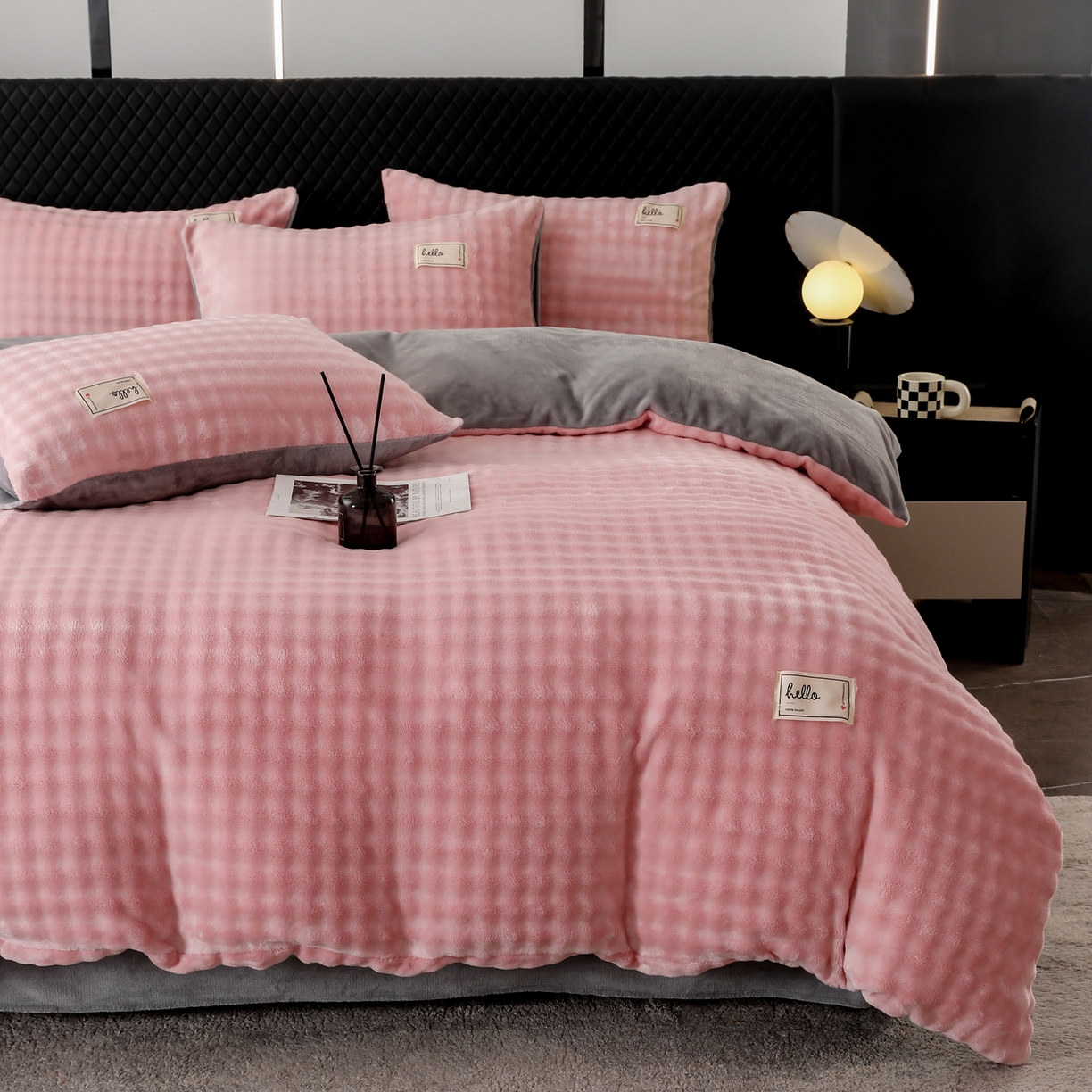 91家纺网 家纺一手货源 找家纺 （总）莱凯家纺 2025新款泡泡牛奶绒被套单被套单品被套单件被套-泡泡