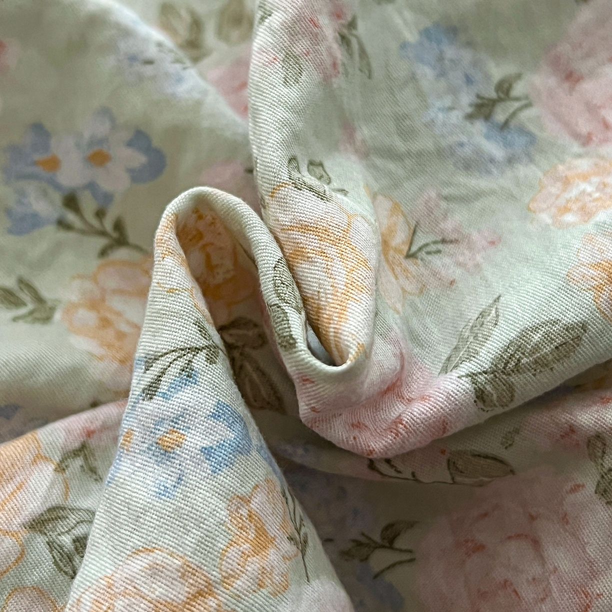 91家纺网 家纺一手货源 找家纺 梦莱斯 2025新款高克重云感棉四件套-花边款 花盖绿