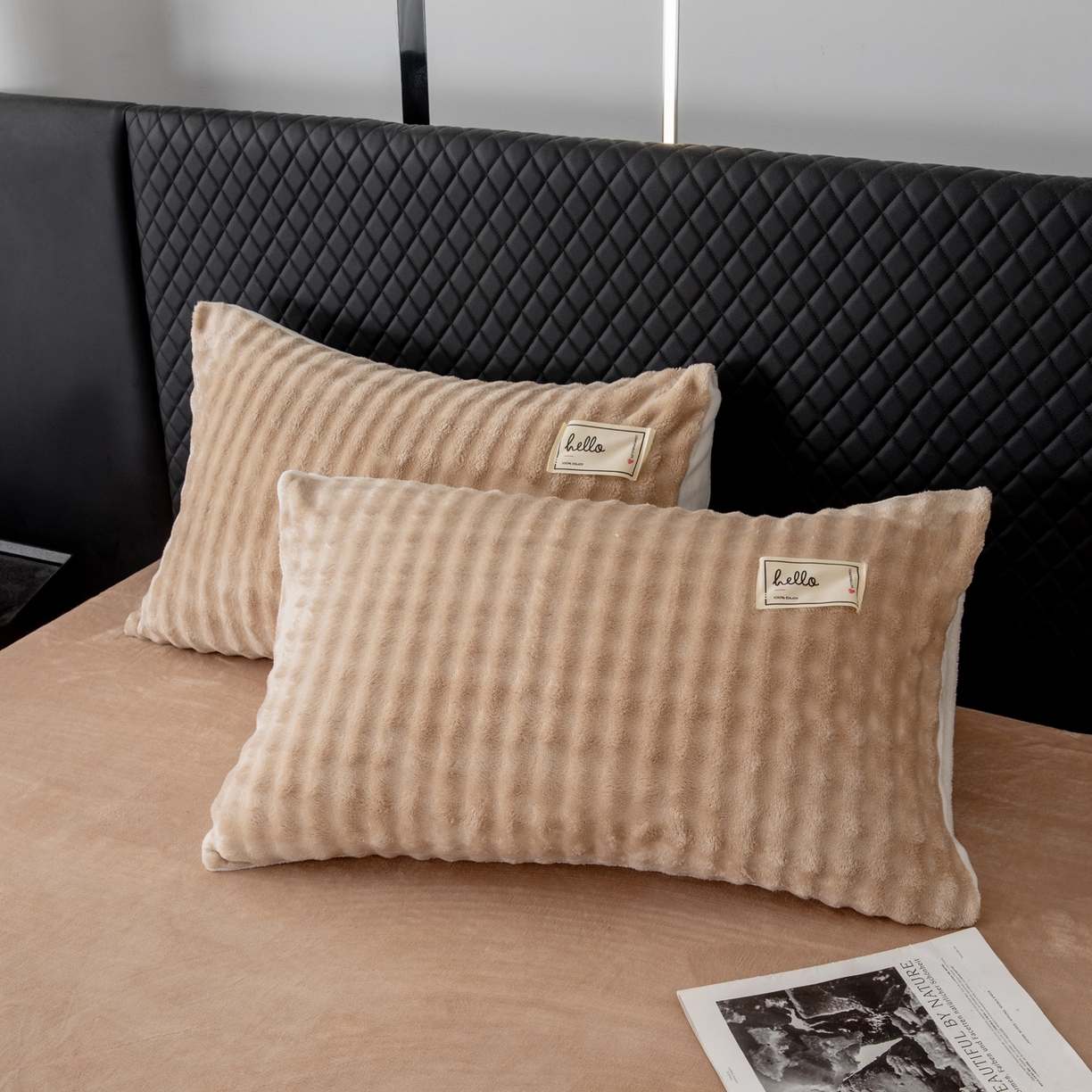 91家纺网 家纺一手货源 找家纺 莱凯家纺 2025新款泡泡牛奶绒被套单被套单品被套单件被套-泡泡 泡泡卡其+白