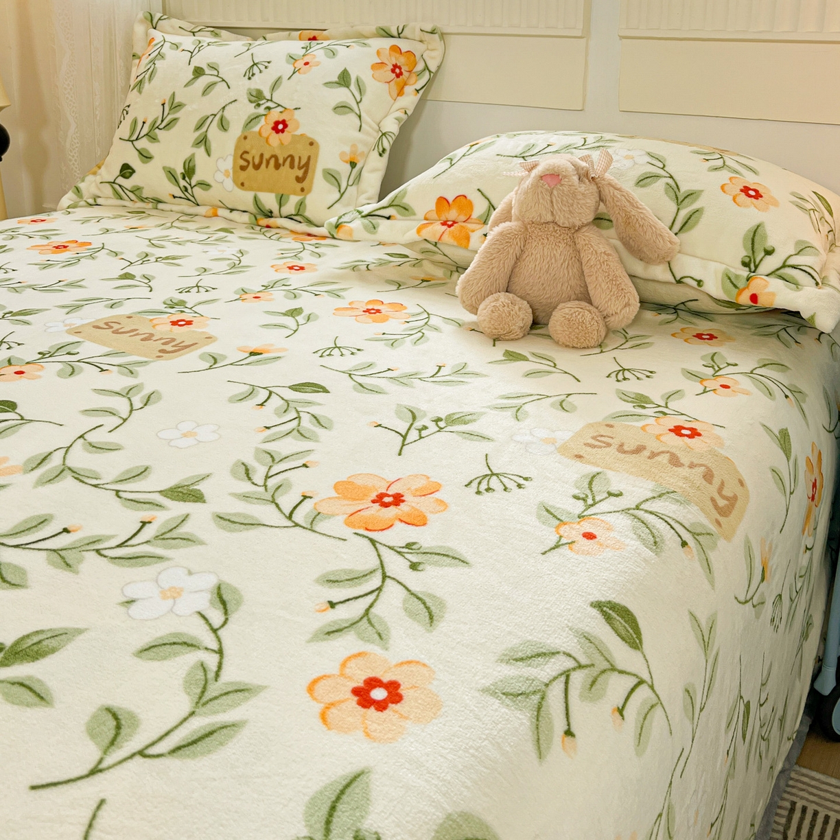 91家纺网 家纺一手货源 找家纺 （总）启发 2025新款高克重双面牛奶绒印花系列床单三件套