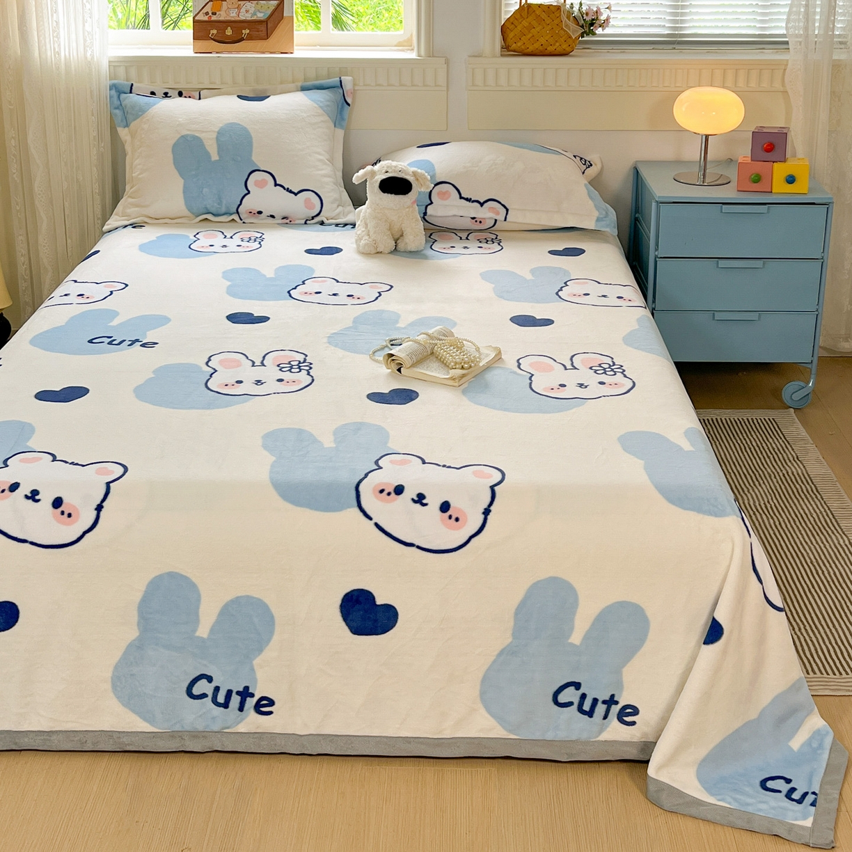 91家纺网 家纺一手货源 找家纺 （总）启发 2025新款高克重双面牛奶绒印花系列床单三件套