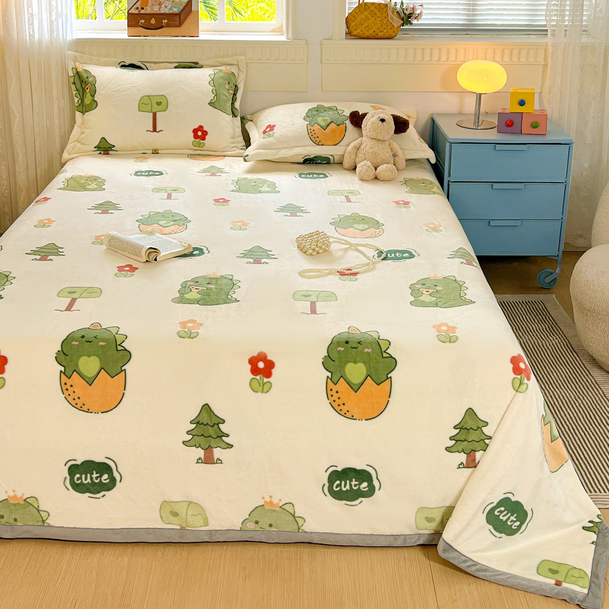 91家纺网 家纺一手货源 找家纺 （总）启发 2025新款高克重双面牛奶绒印花系列床单三件套