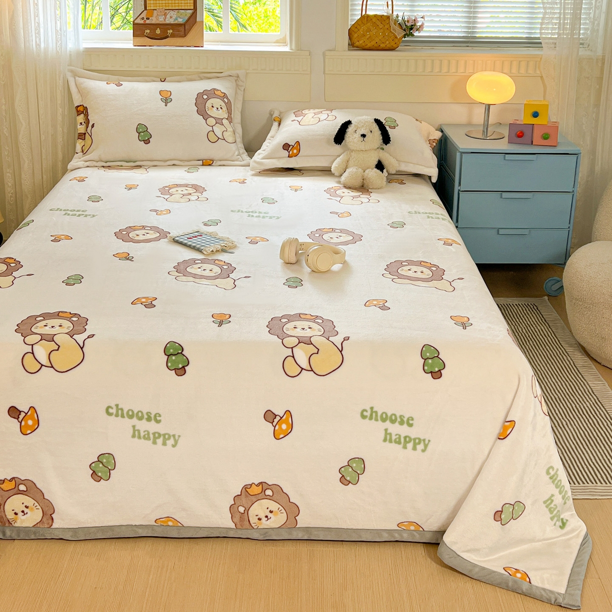 91家纺网 家纺一手货源 找家纺 （总）启发 2025新款高克重双面牛奶绒印花系列床单三件套