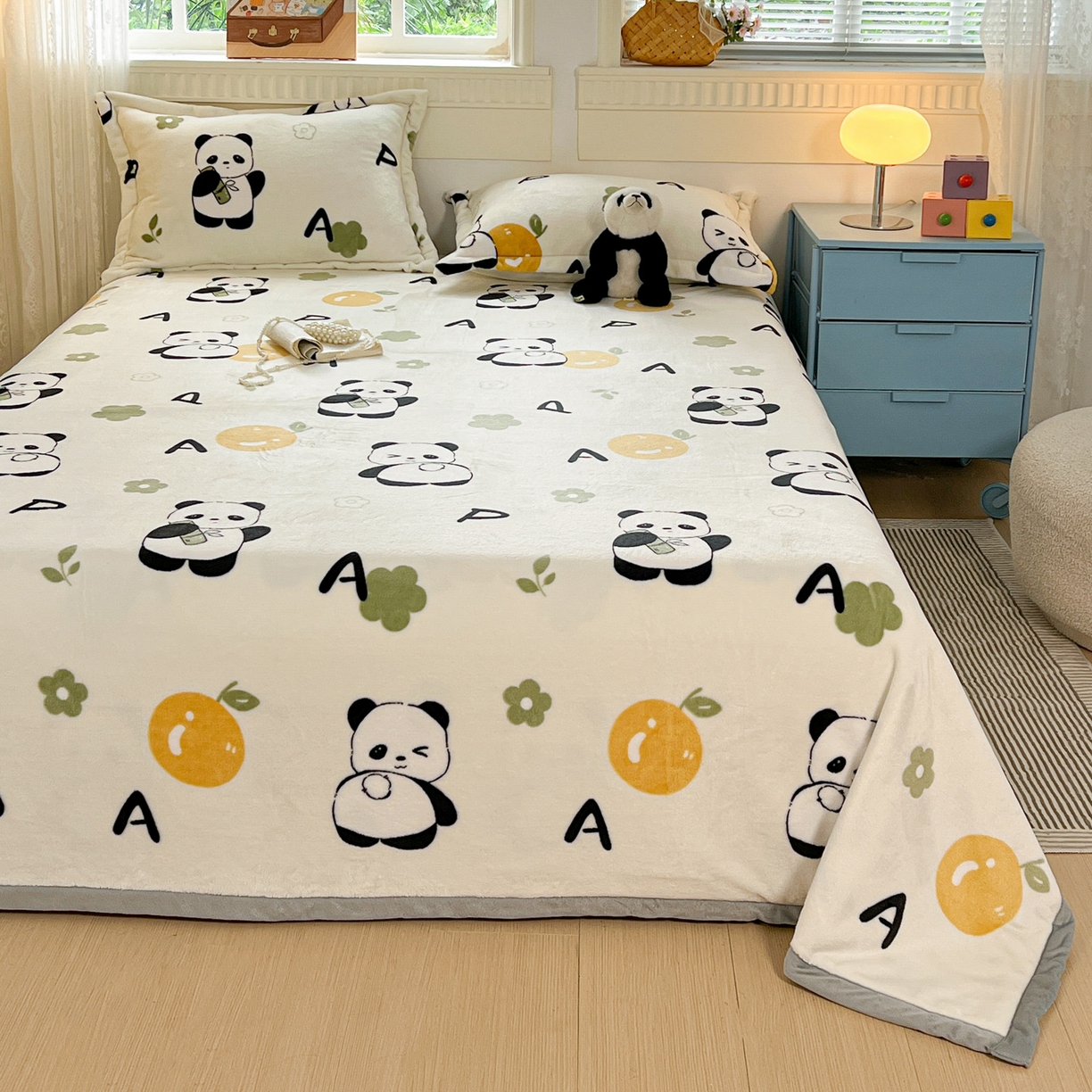 91家纺网 家纺一手货源 找家纺 （总）启发 2025新款高克重双面牛奶绒印花系列床单三件套