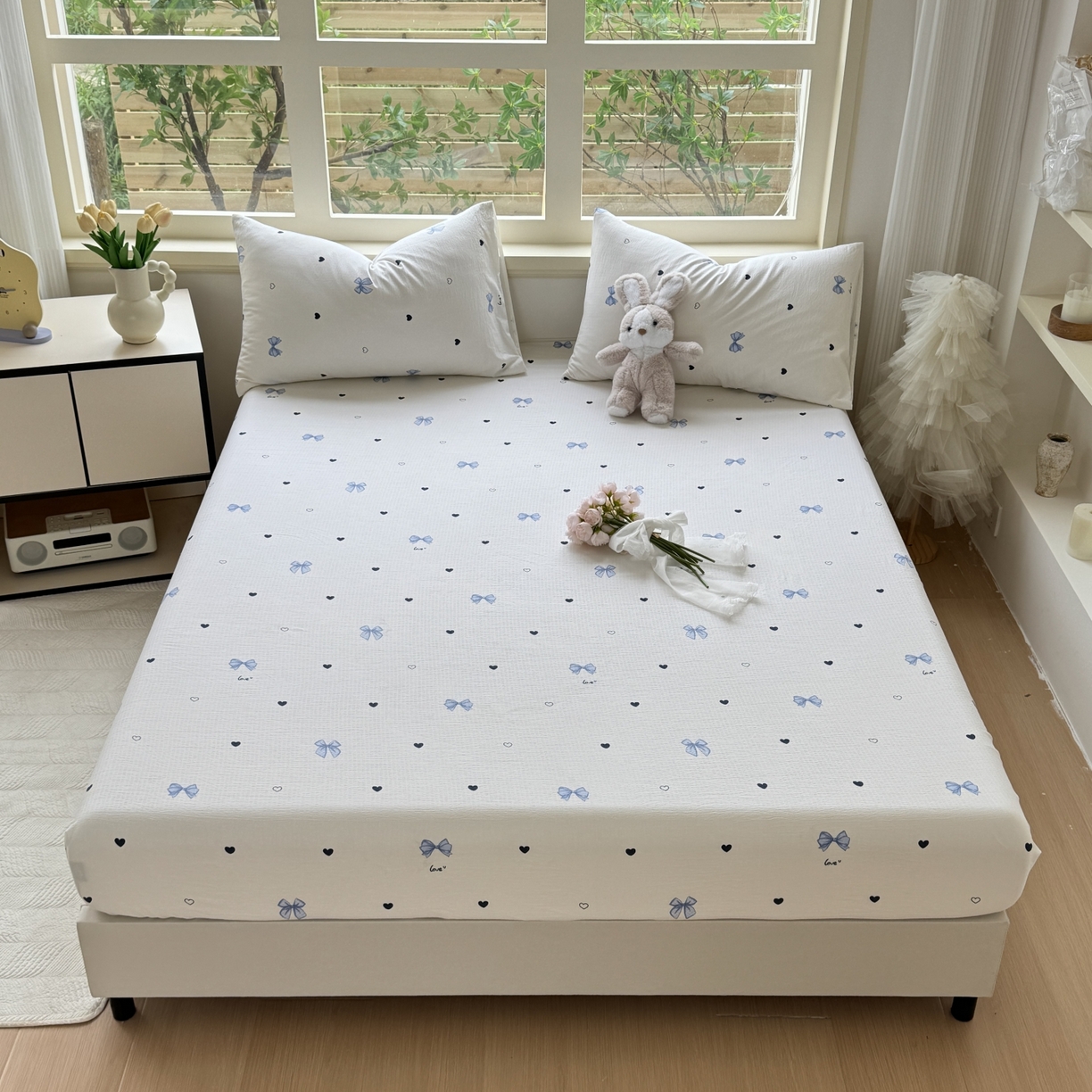 91家纺网 家纺一手货源 找家纺 （总）叠派家纺 2025新款A类双层纱提花单品床笠系列