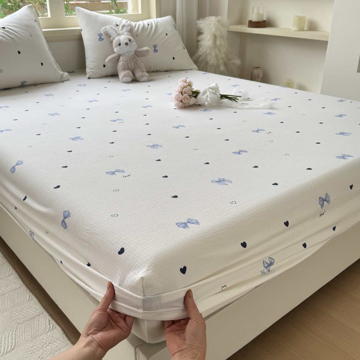 91家纺网 家纺一手货源 找家纺 （总）叠派家纺 2025新款A类双层纱提花单品床笠系列