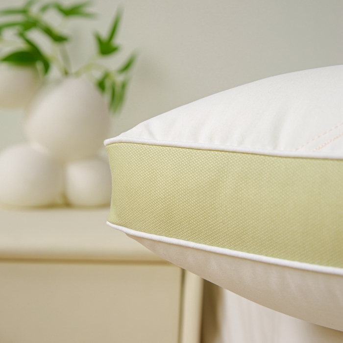 91家纺网 家纺一手货源 找家纺 晚儿 2025春夏新款自然养眠护颈枕枕头枕芯 自然养眠枕-奶昔白绿