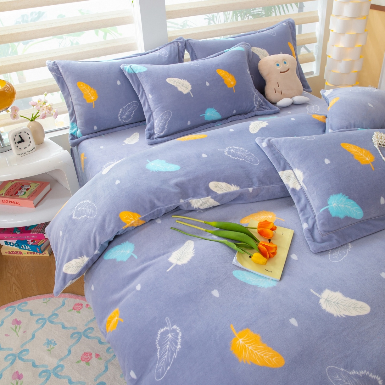 91家纺网 家纺一手货源 找家纺 （总）优姿家纺 2025新款加厚全消光牛奶绒印花四件套