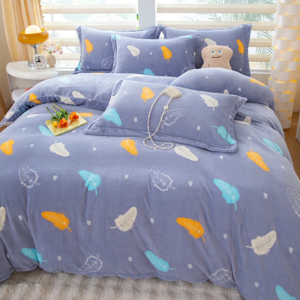 91家纺网 家纺一手货源 找家纺 （总）优姿家纺 2025新款加厚全消光牛奶绒印花四件套