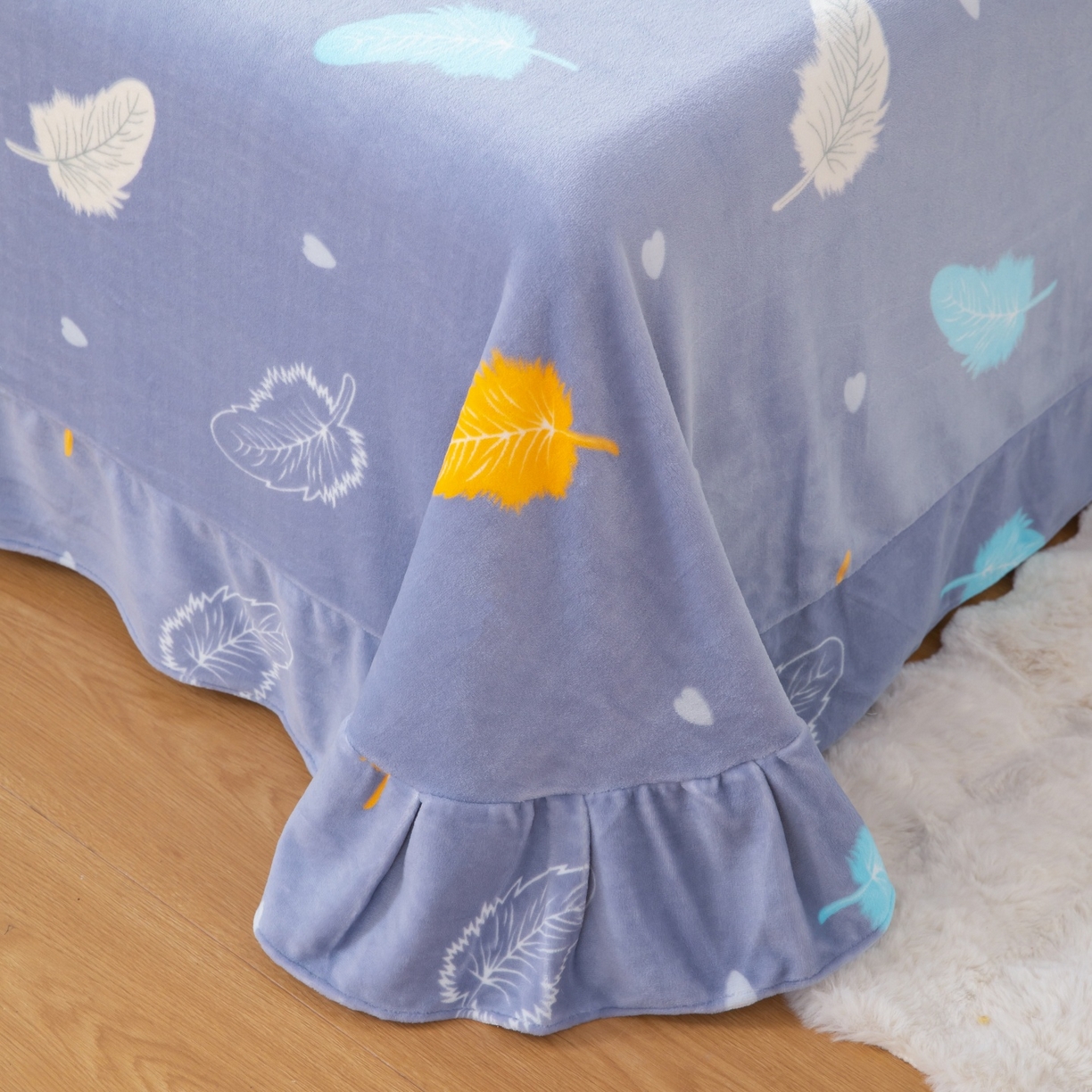 91家纺网 家纺一手货源 找家纺 （总）优姿家纺 2025新款加厚全消光牛奶绒印花四件套