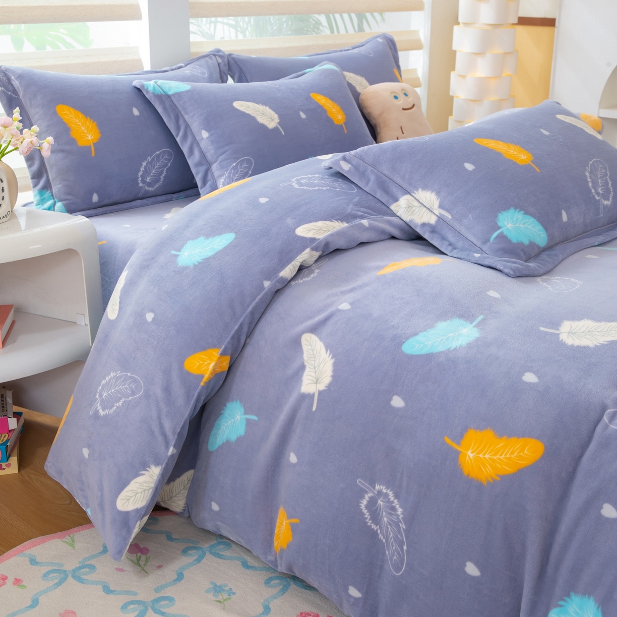 91家纺网 家纺一手货源 找家纺 （总）优姿家纺 2025新款加厚全消光牛奶绒印花四件套