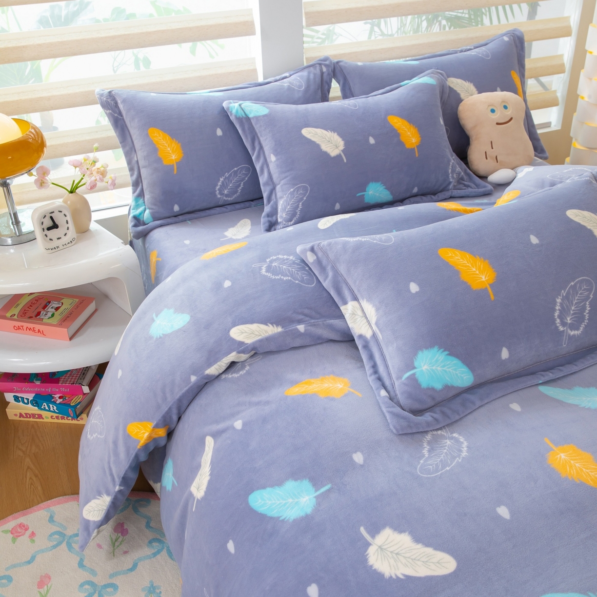 91家纺网 家纺一手货源 找家纺 （总）优姿家纺 2025新款加厚全消光牛奶绒印花四件套