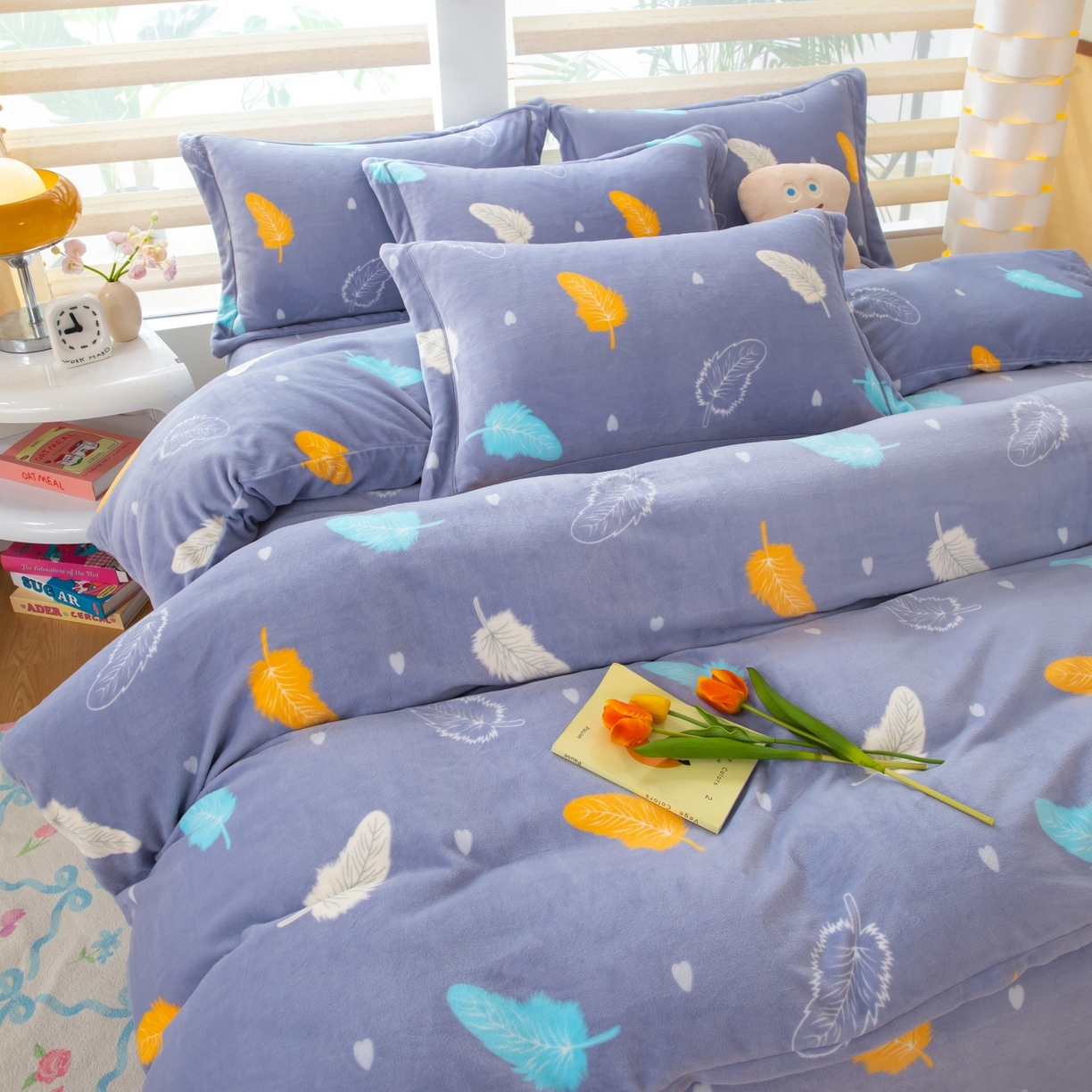 91家纺网 家纺一手货源 找家纺 （总）优姿家纺 2025新款加厚全消光牛奶绒印花四件套