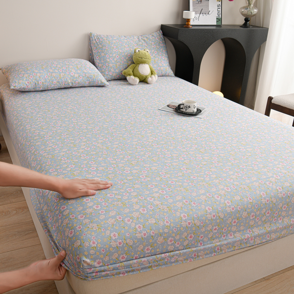 91家纺网 家纺一手货源 找家纺 （总）叠派家纺 2025新款A类双层纱提花单品床笠系列