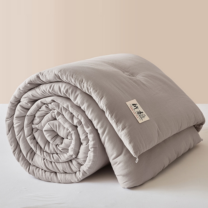 91家纺网 家纺一手货源 找家纺 美梦里2025新款A类柔暖新疆棉花被 素雅灰