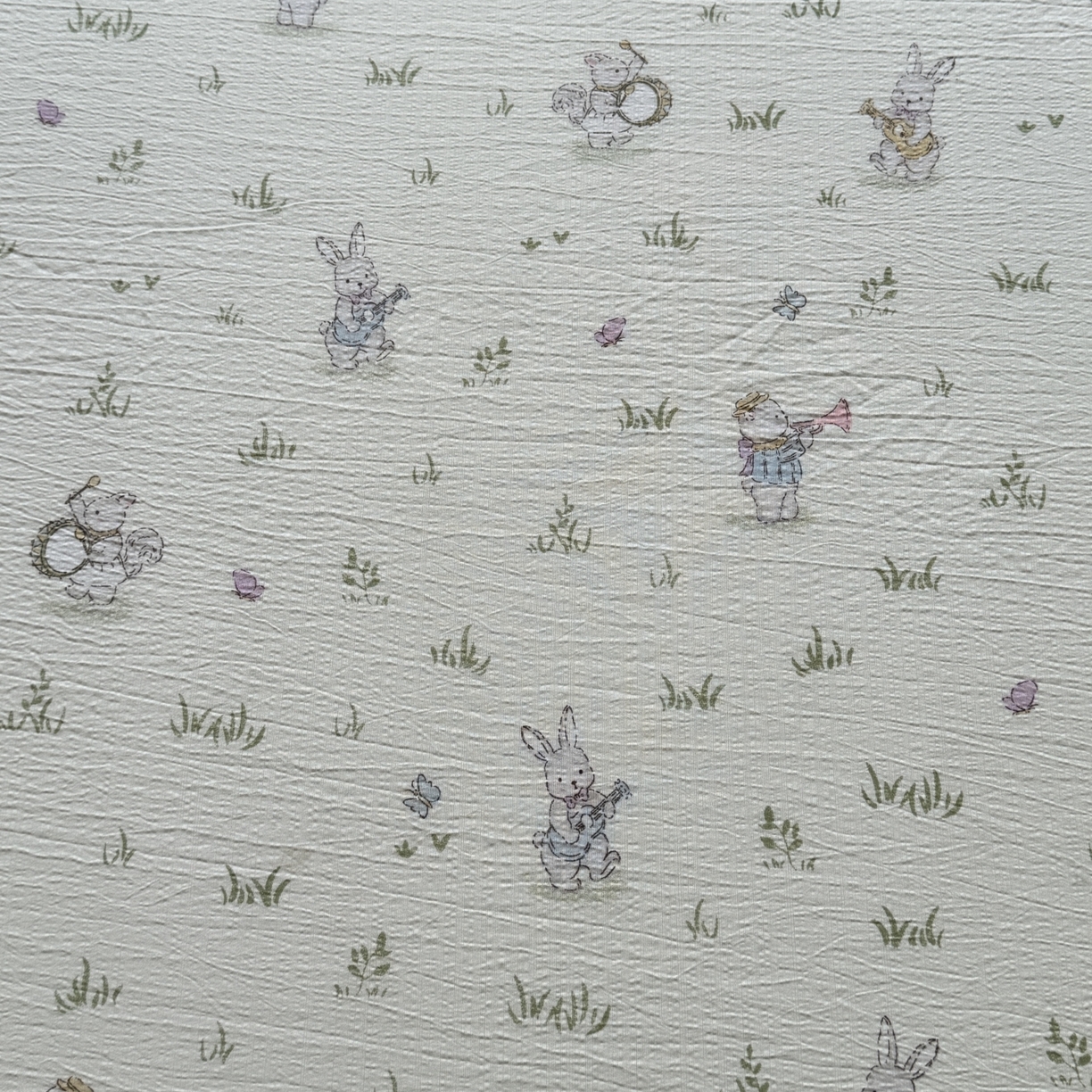 91家纺网 家纺一手货源 找家纺 叠派家纺 2025新款A类双层纱提花单品床笠系列 音乐小兔