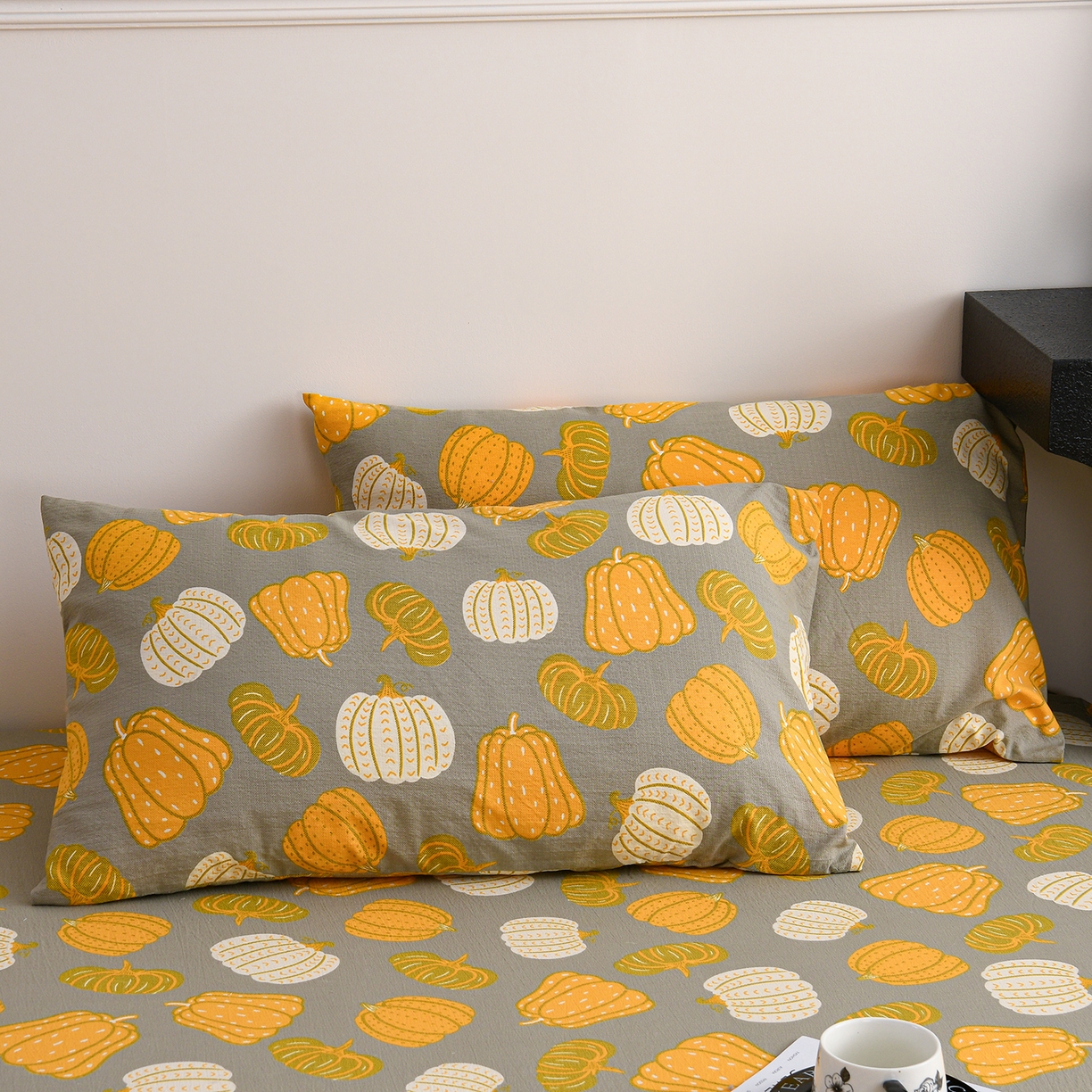 91家纺网 家纺一手货源 找家纺 叠派家纺 2025新款A类双层纱提花单品床笠系列 福瓜