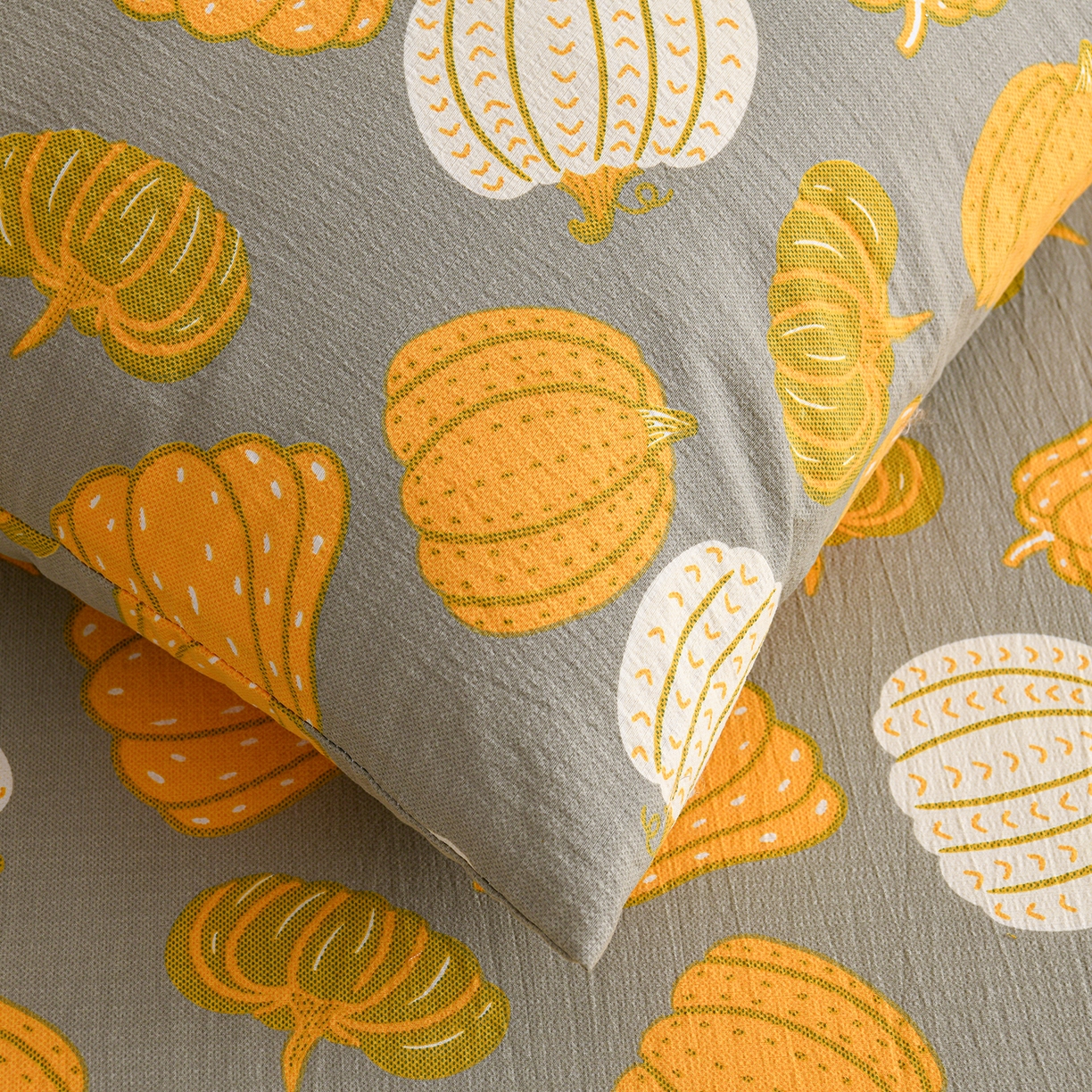 91家纺网 家纺一手货源 找家纺 叠派家纺 2025新款A类双层纱提花单品床笠系列 福瓜