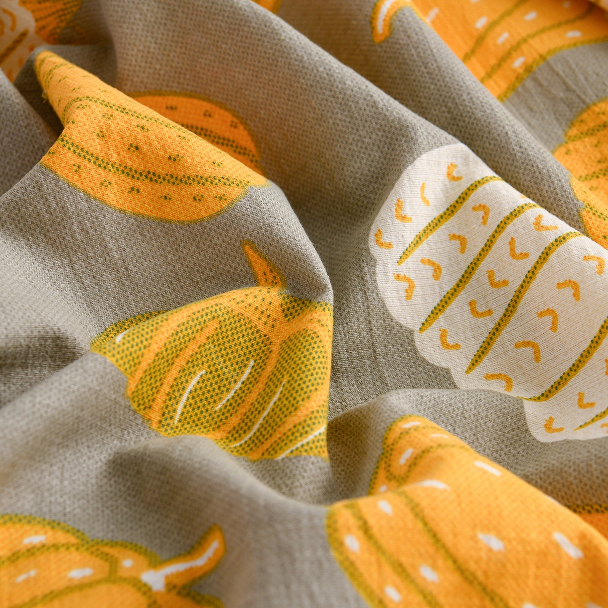 91家纺网 家纺一手货源 找家纺 叠派家纺 2025新款A类双层纱提花单品床笠系列 福瓜