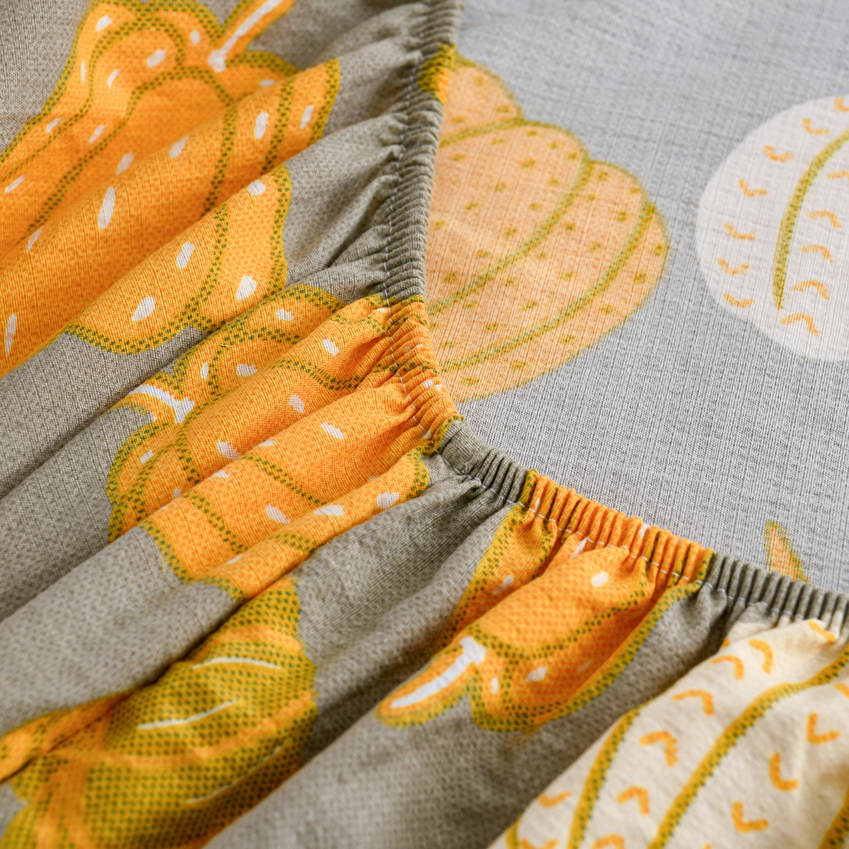 91家纺网 家纺一手货源 找家纺 叠派家纺 2025新款A类双层纱提花单品床笠系列 福瓜