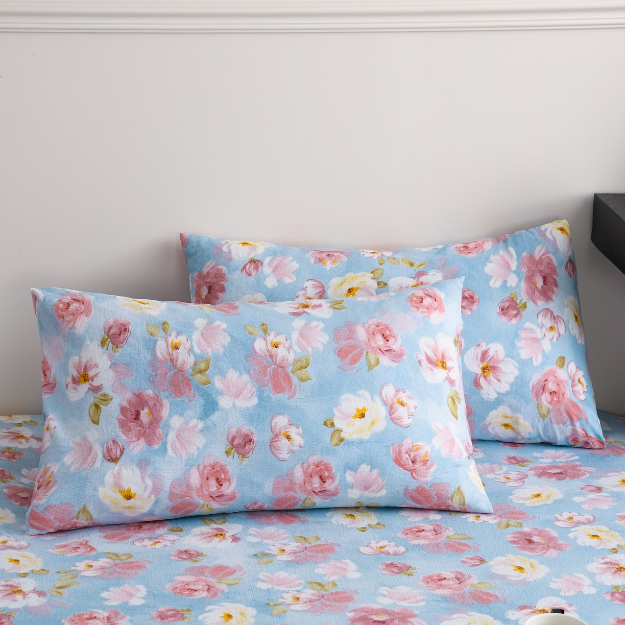 91家纺网 家纺一手货源 找家纺 叠派家纺 2025新款A类双层纱提花单品床笠系列 花海