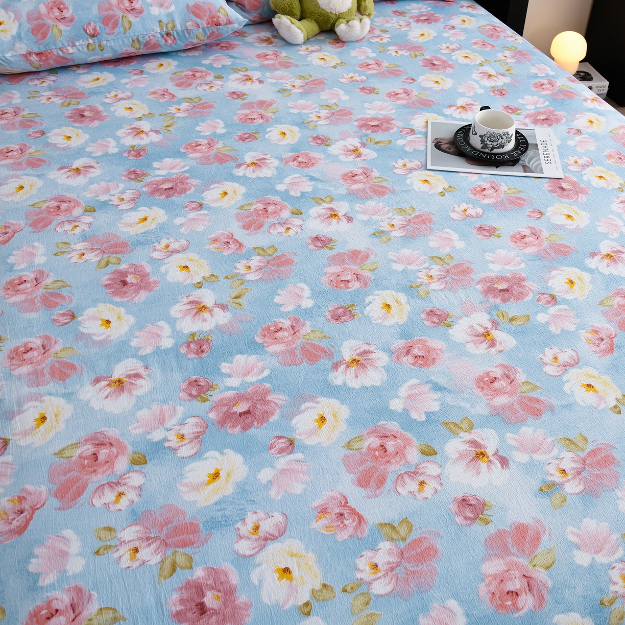 91家纺网 家纺一手货源 找家纺 叠派家纺 2025新款A类双层纱提花单品床笠系列 花海