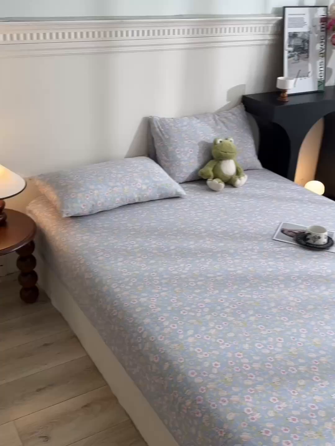 91家纺网 家纺一手货源 找家纺 叠派家纺 2025新款A类双层纱提花单品床笠系列 花与春约