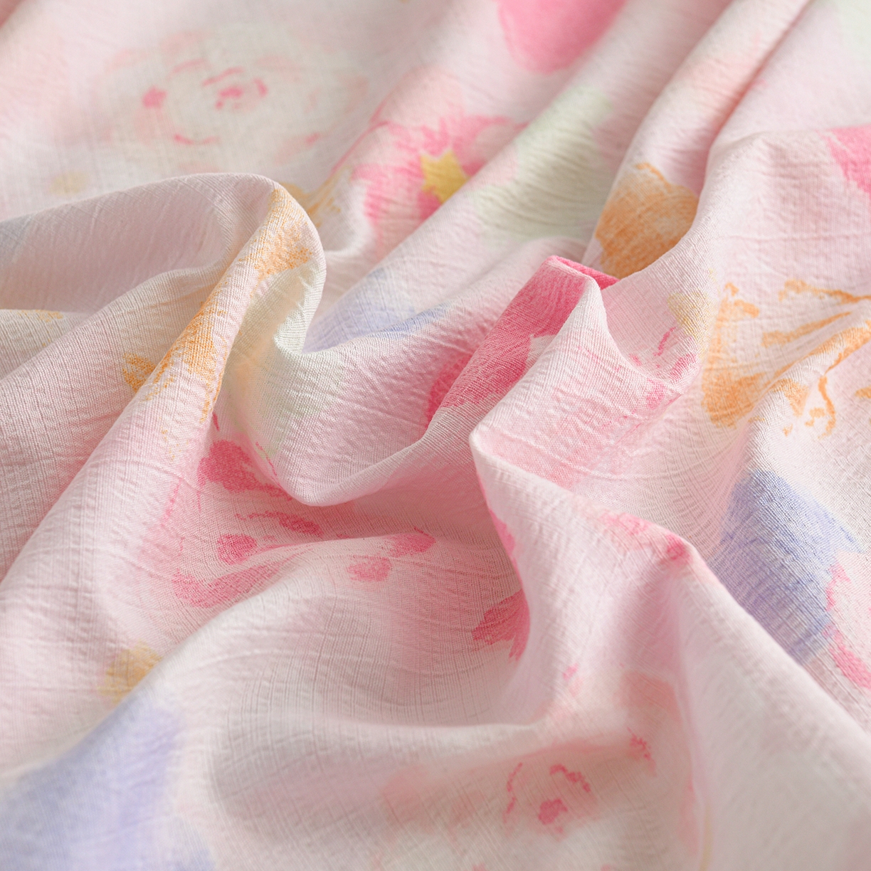 91家纺网 家纺一手货源 找家纺 叠派家纺 2025新款A类双层纱提花单品床笠系列 雾都玫瑰