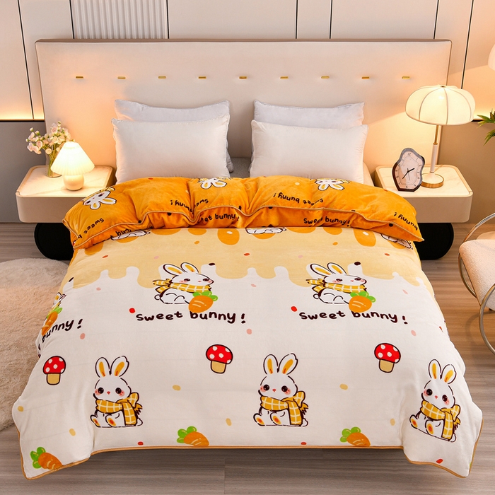 91家纺网 家纺一手货源 找家纺 （总）2025新款加厚直播爆款牛奶绒被套金貂法莱绒单品被套