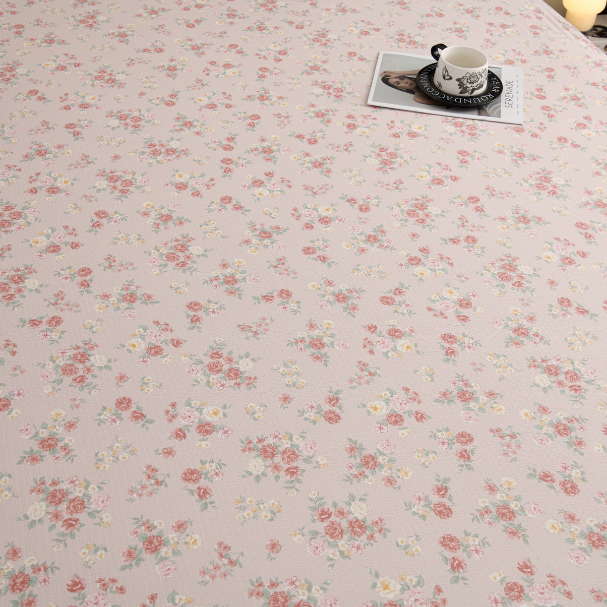 91家纺网 家纺一手货源 找家纺 叠派家纺 2025新款A类双层纱提花单品床笠系列 云水谣