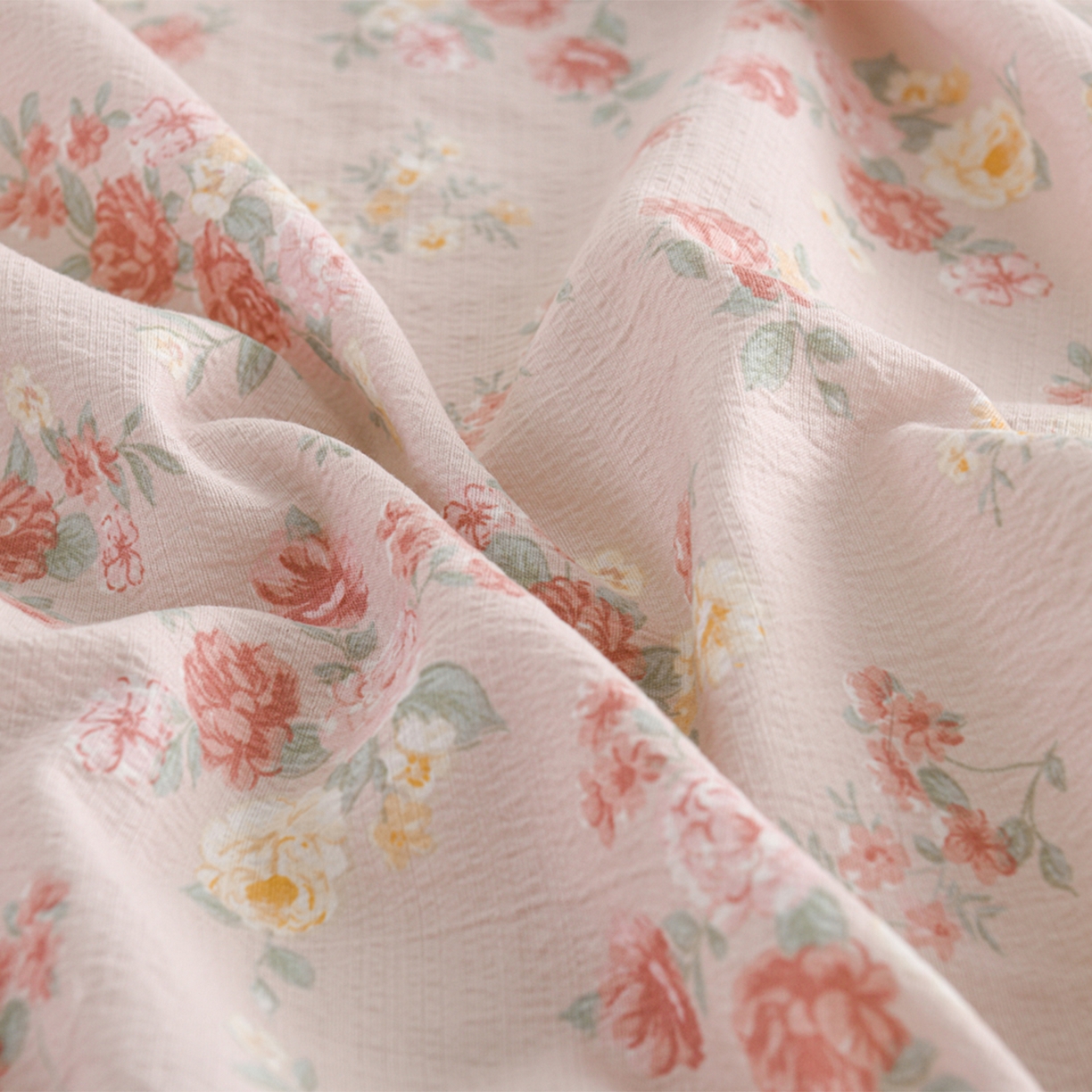 91家纺网 家纺一手货源 找家纺 叠派家纺 2025新款A类双层纱提花单品床笠系列 云水谣