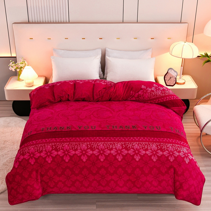 91家纺网 家纺一手货源 找家纺 （总）2025新款加厚直播爆款牛奶绒被套金貂法莱绒单品被套