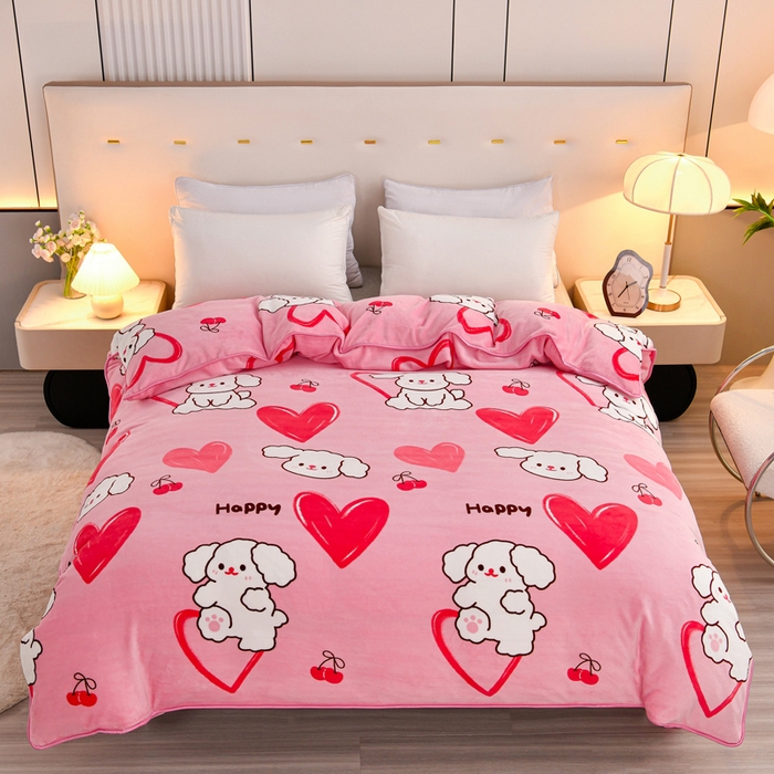 91家纺网 家纺一手货源 找家纺 （总）2025新款加厚直播爆款牛奶绒被套金貂法莱绒单品被套