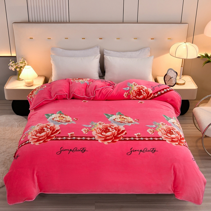 91家纺网 家纺一手货源 找家纺 （总）2025新款加厚直播爆款牛奶绒被套金貂法莱绒单品被套