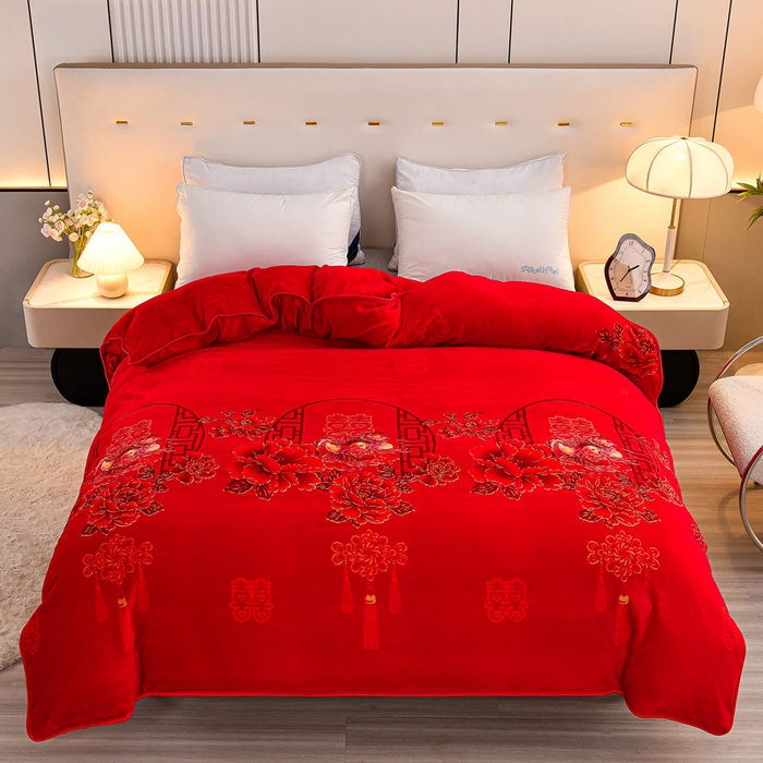 91家纺网 家纺一手货源 找家纺 （总）2025新款加厚直播爆款牛奶绒被套金貂法莱绒单品被套