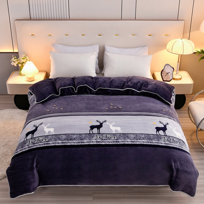 91家纺网 家纺一手货源 找家纺 （总）2025新款加厚直播爆款牛奶绒被套金貂法莱绒单品被套